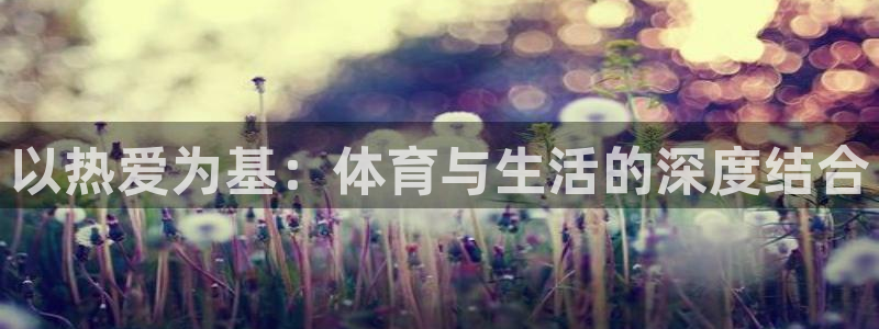 MK体育官方正版app官方:以热爱为基:体育与生活的深度结合